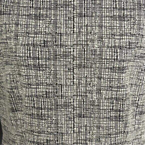 Lands' End Women’s 6 Midi Dress Pockets Black White Office Business Professional - Picture 2 of 12